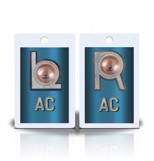 2" Height Non Sticky Positioning Xray Markers- Aqua Marine Metallic 